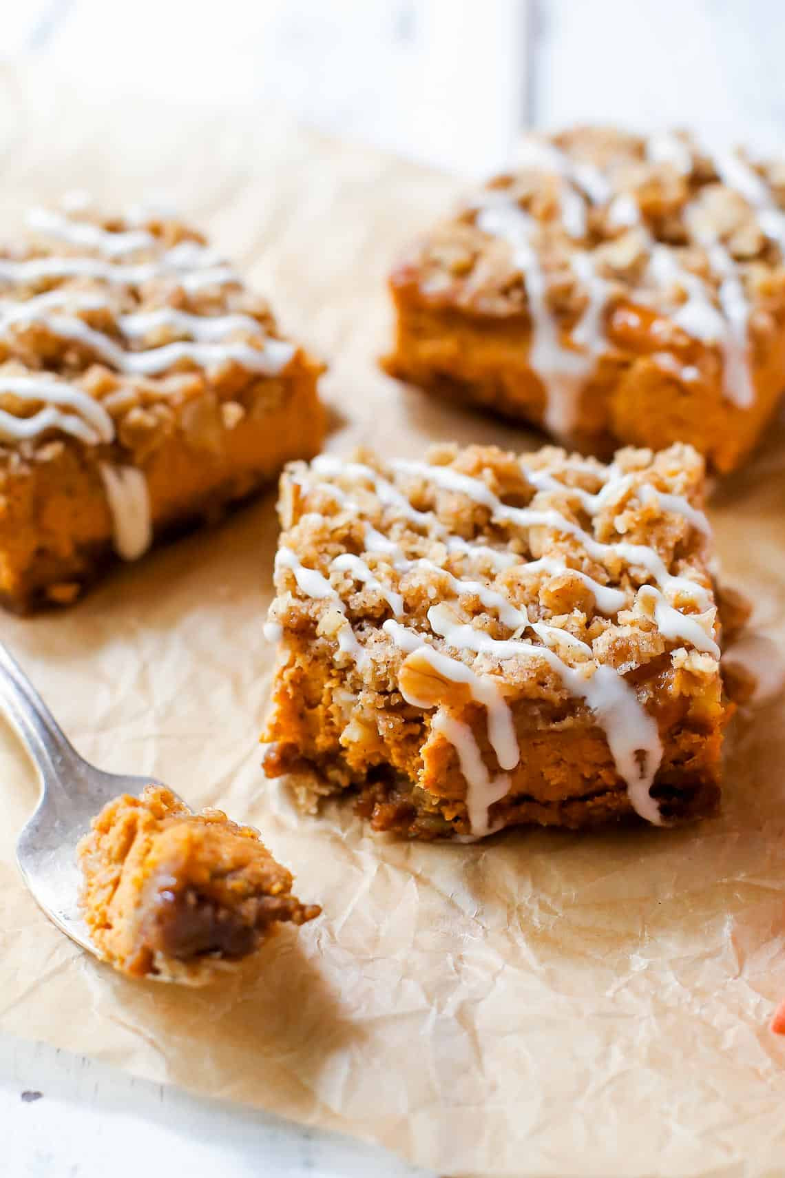 Streusel Pumpkin bars 9x9 pan